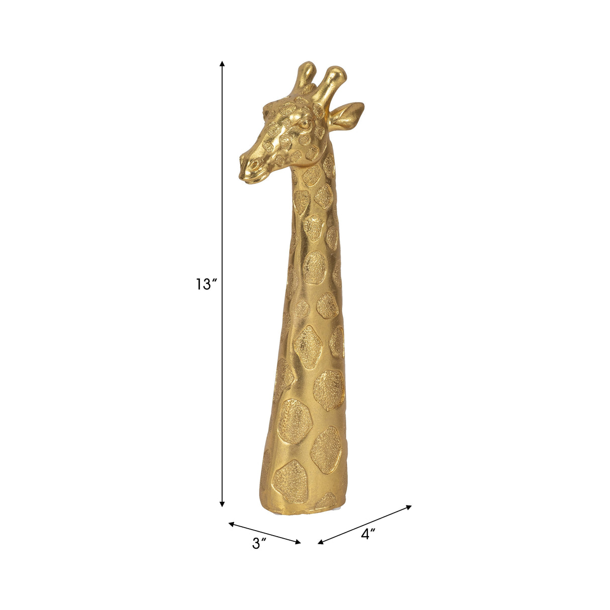 13" Giraffe Head Tabletop Decor, Gold