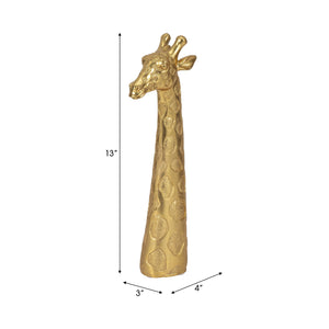 13" Giraffe Head Tabletop Decor, Gold