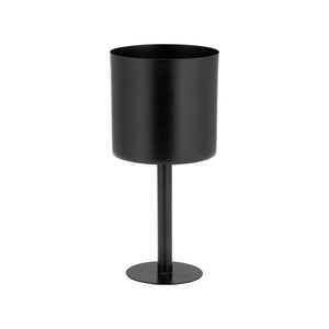 Ec Metal,6",flat Round Base Planter,black