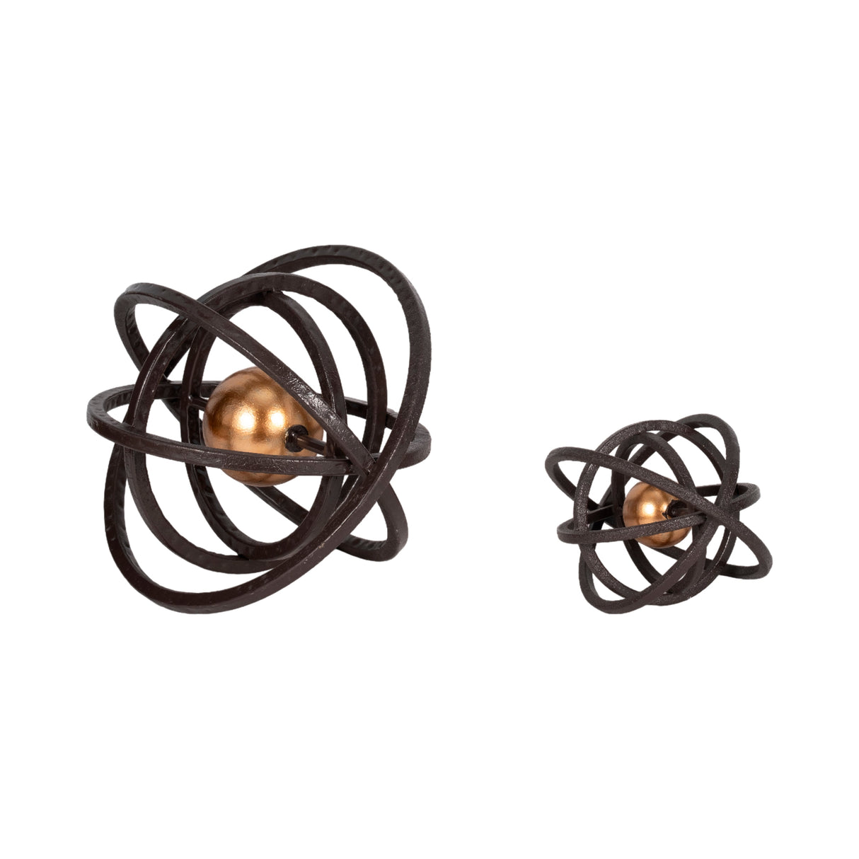 10" Armillary Orb, Black/gold