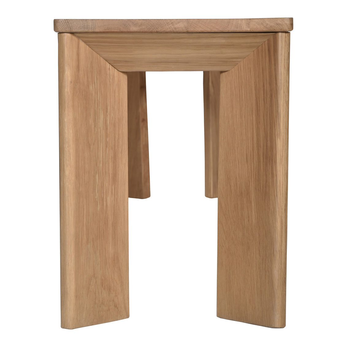 Angle Oak Dining Bench Large