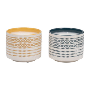 5" 15oz X Dots Citro Candle, Yellow