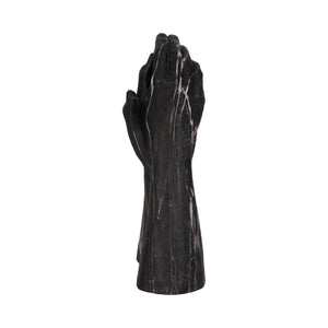 13" Marbled Hands Sculpture, Black/white