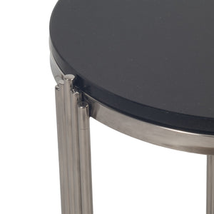 23" Aldine Stainless Steel Accent Table