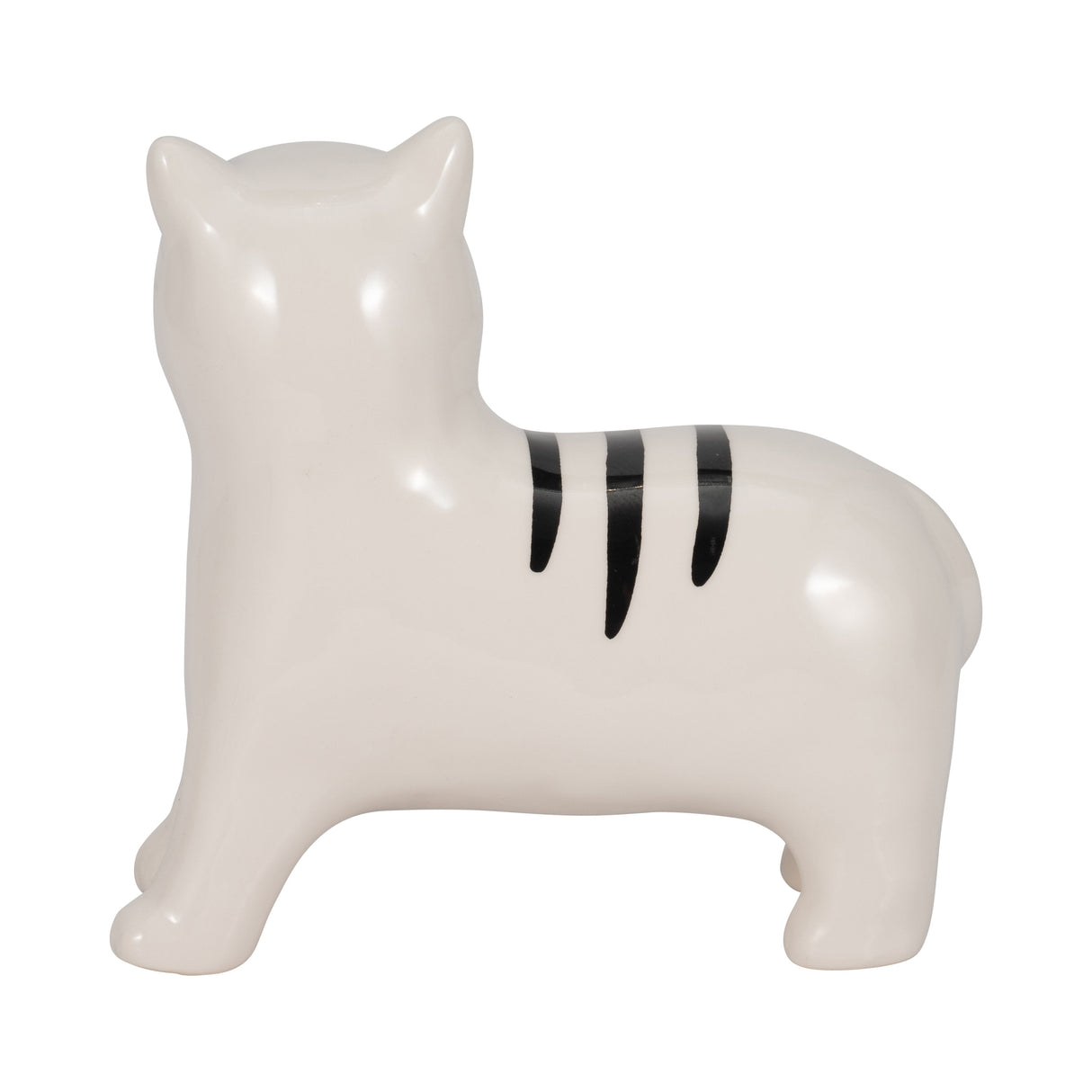 7" Standing Kitty, White/black