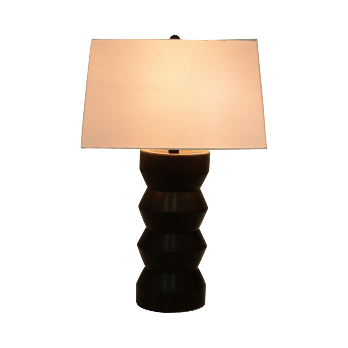 28" Totem Table Lamp, Black