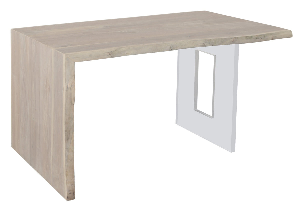 Blonde Crotch Cut Walnut 54" Waterfall Desk