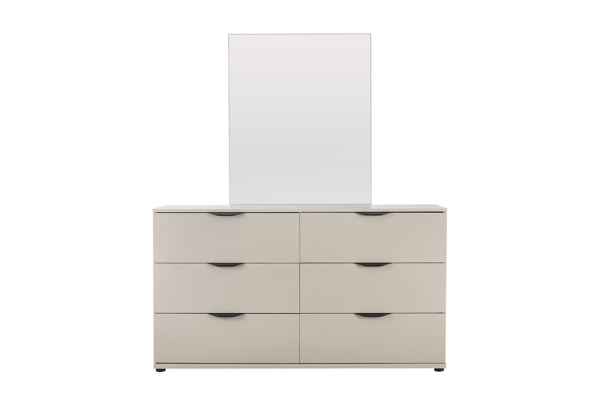 Bisque Beige Dresser with Mirror