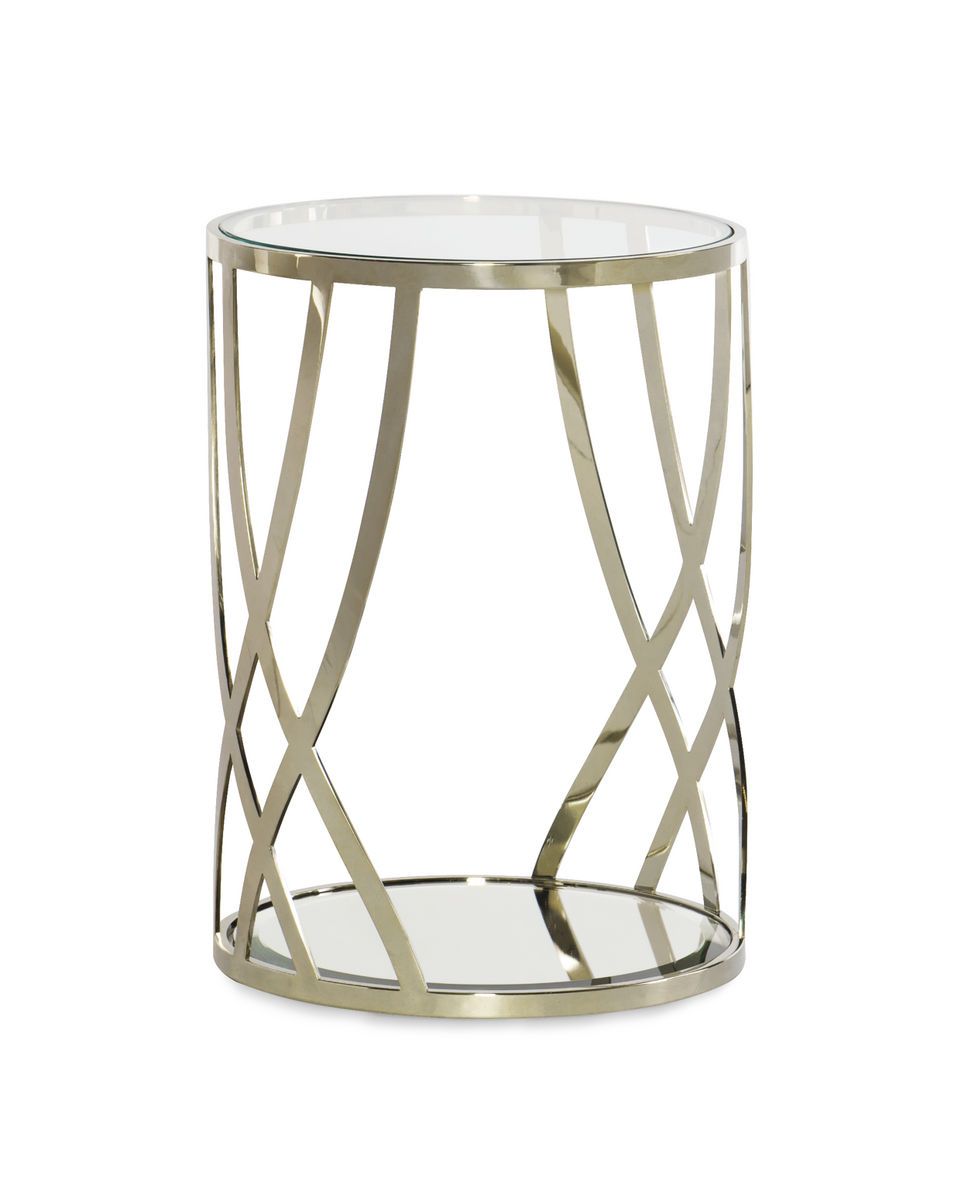 Adela - Metalic Round End Table