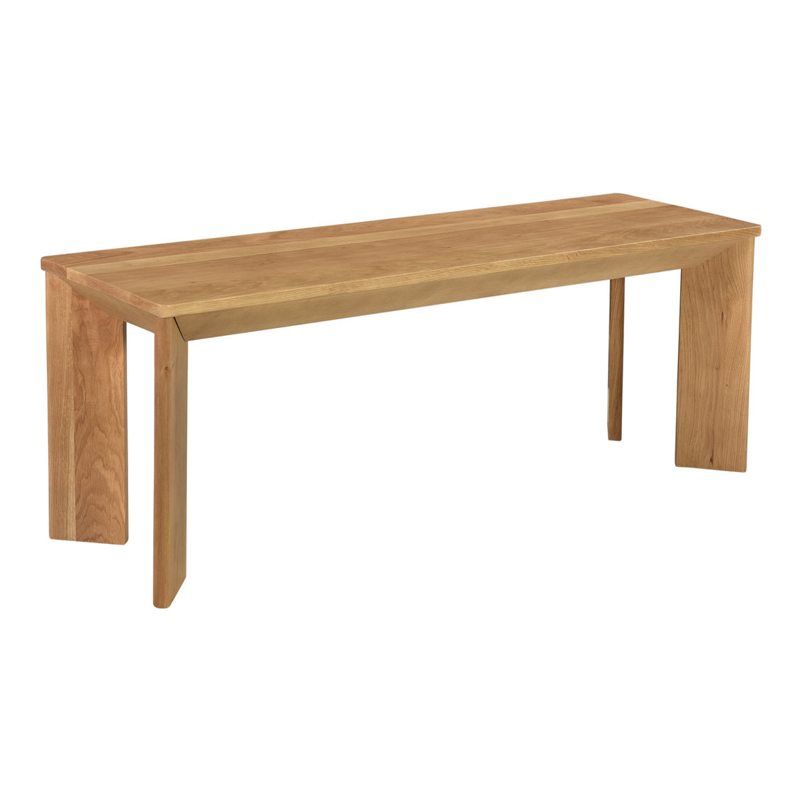 Angle Oak Dining Bench Small