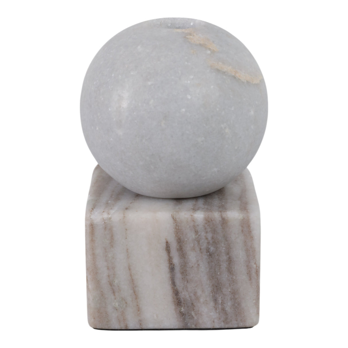 5X3" BALL ON CUBE MARBLE TAPER HOLDER, MULTI