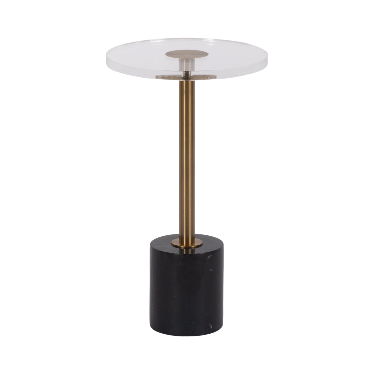 21" ELISIA ACRYLIC AND MARBLE ACCENT TABLE