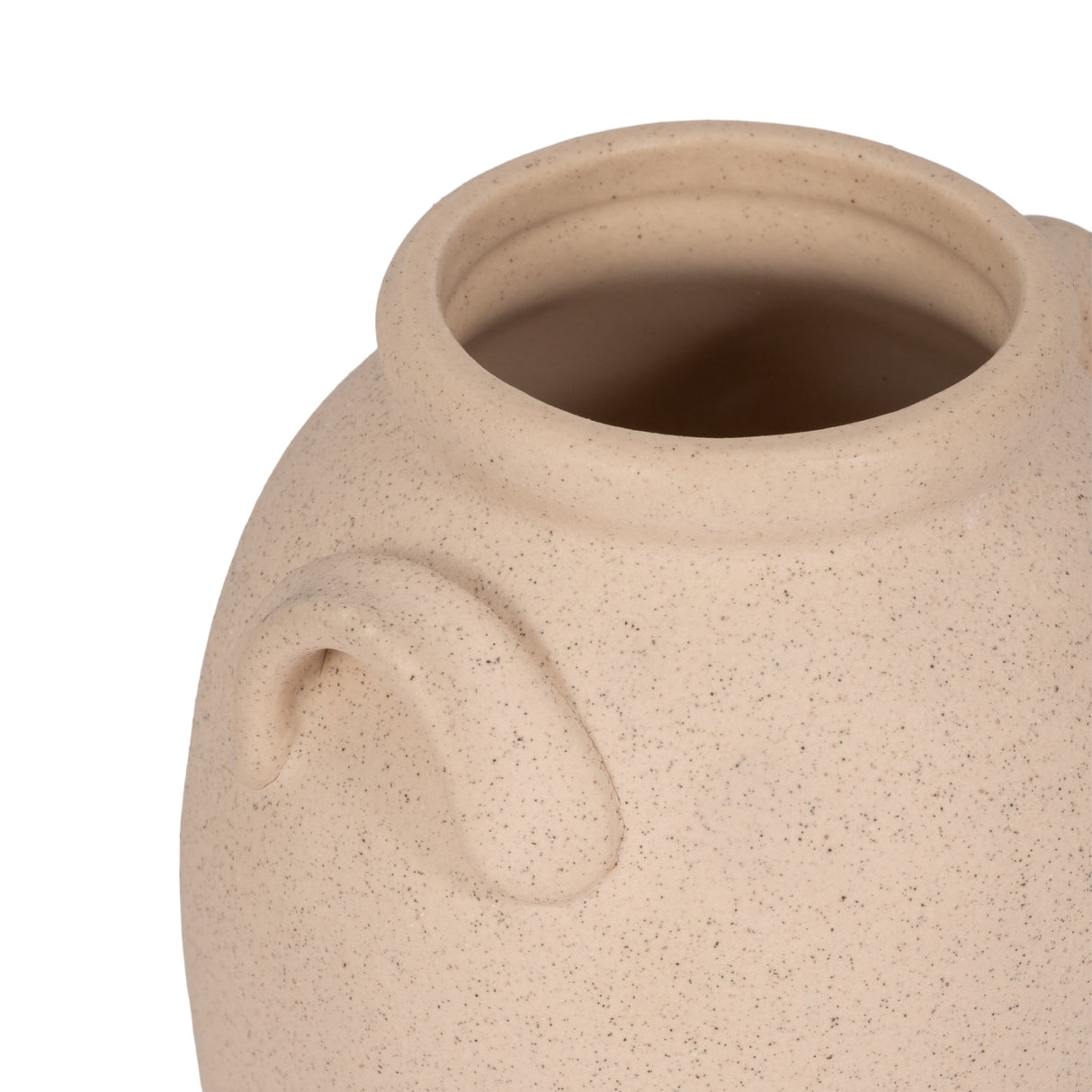 6" Textured Jug With Handles, Sand