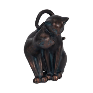 7" Cuddling Cats, Bronze