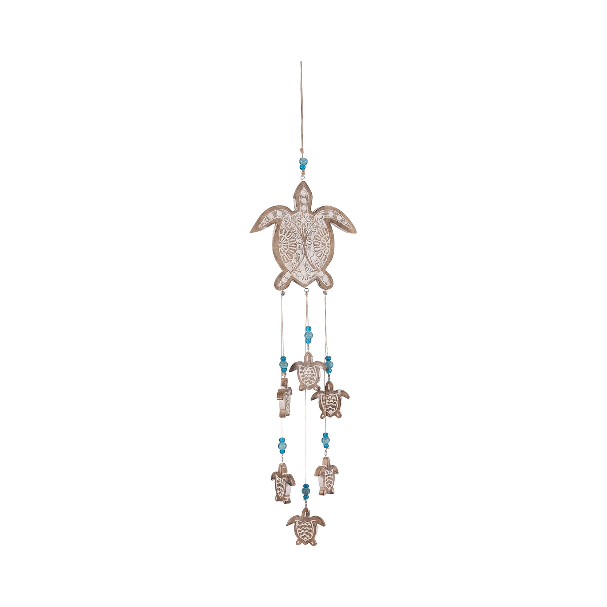 WOOD, 35" SEA TURTLE HANGINGS, MULTI