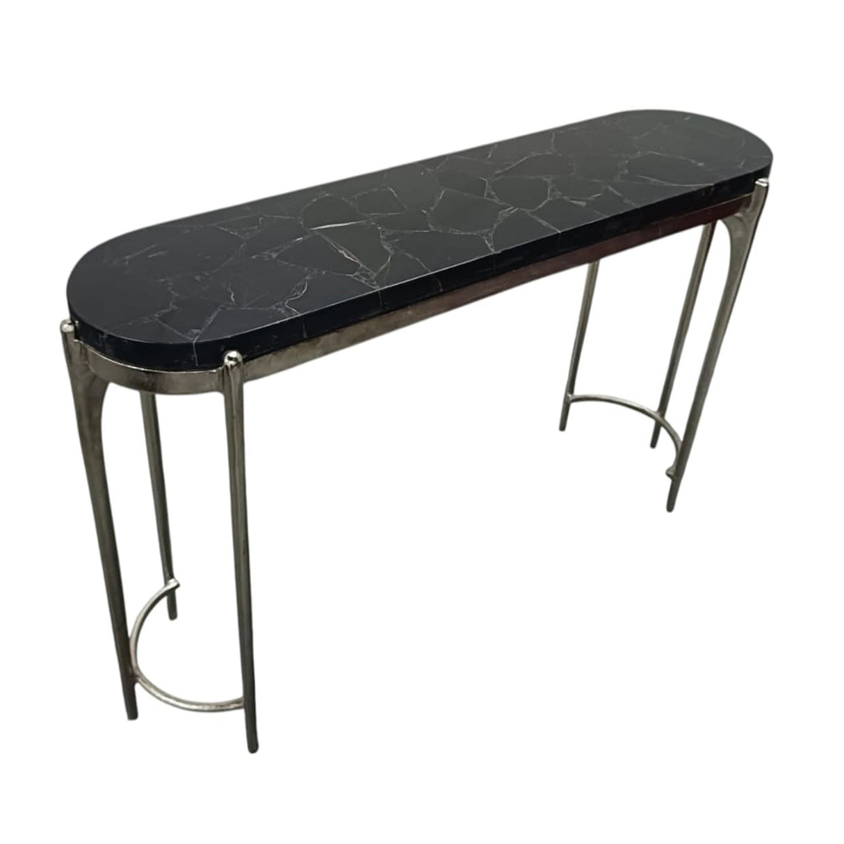54" Cando Black Quartz Top Console Table
