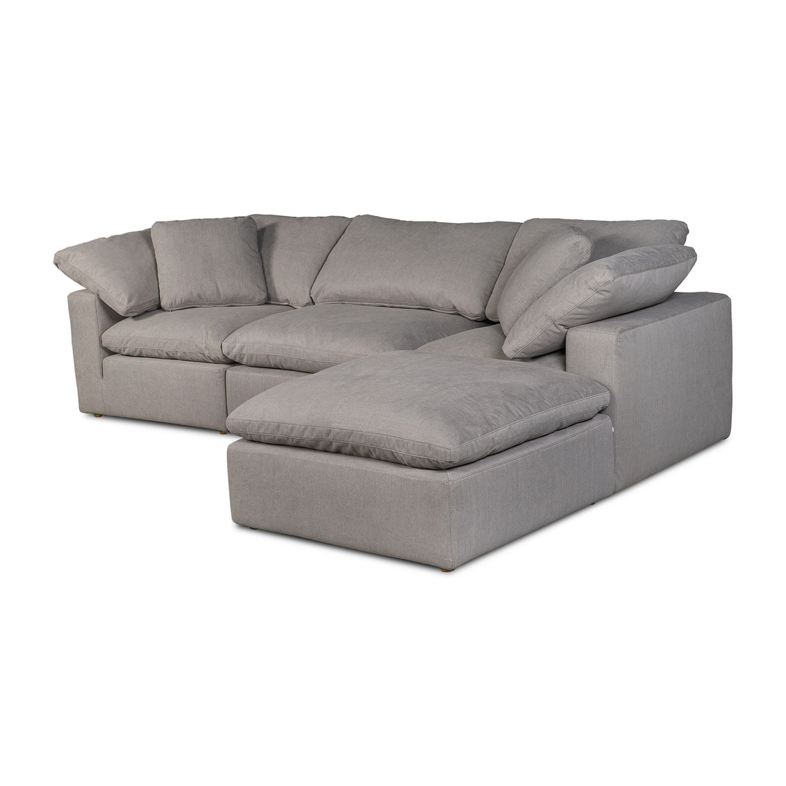 Terra Condo Lounge Modular Sectional Livesmart Fabric Light Grey