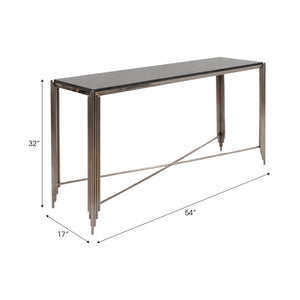 54" Aldine Stainless Steel Console Table