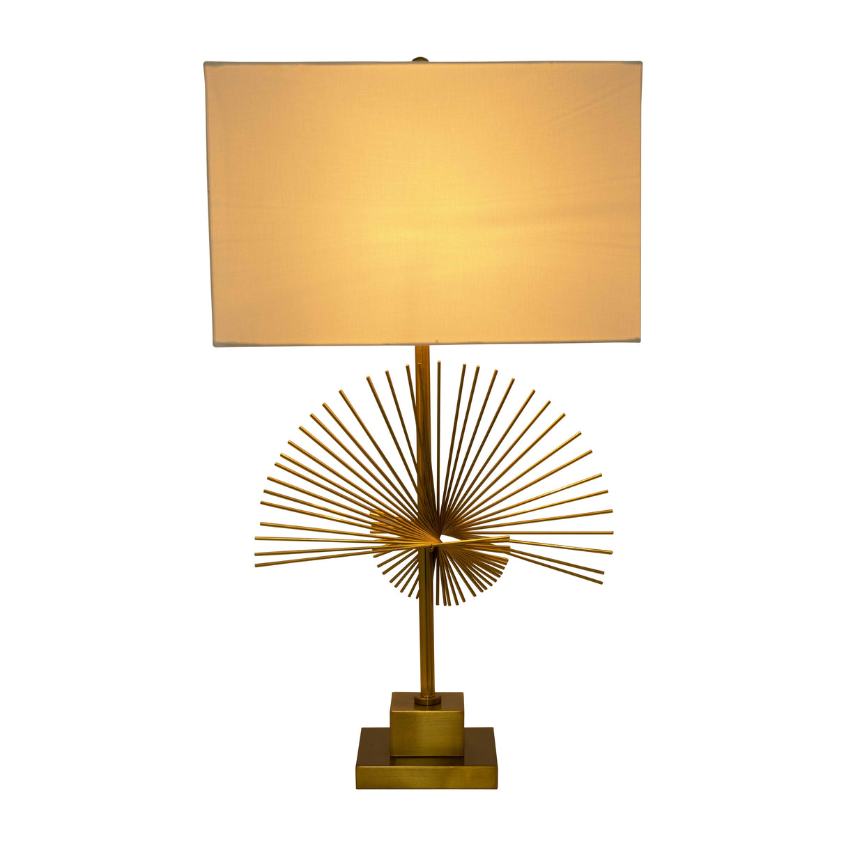 Metal 31" Rays Table Lamp, Gold