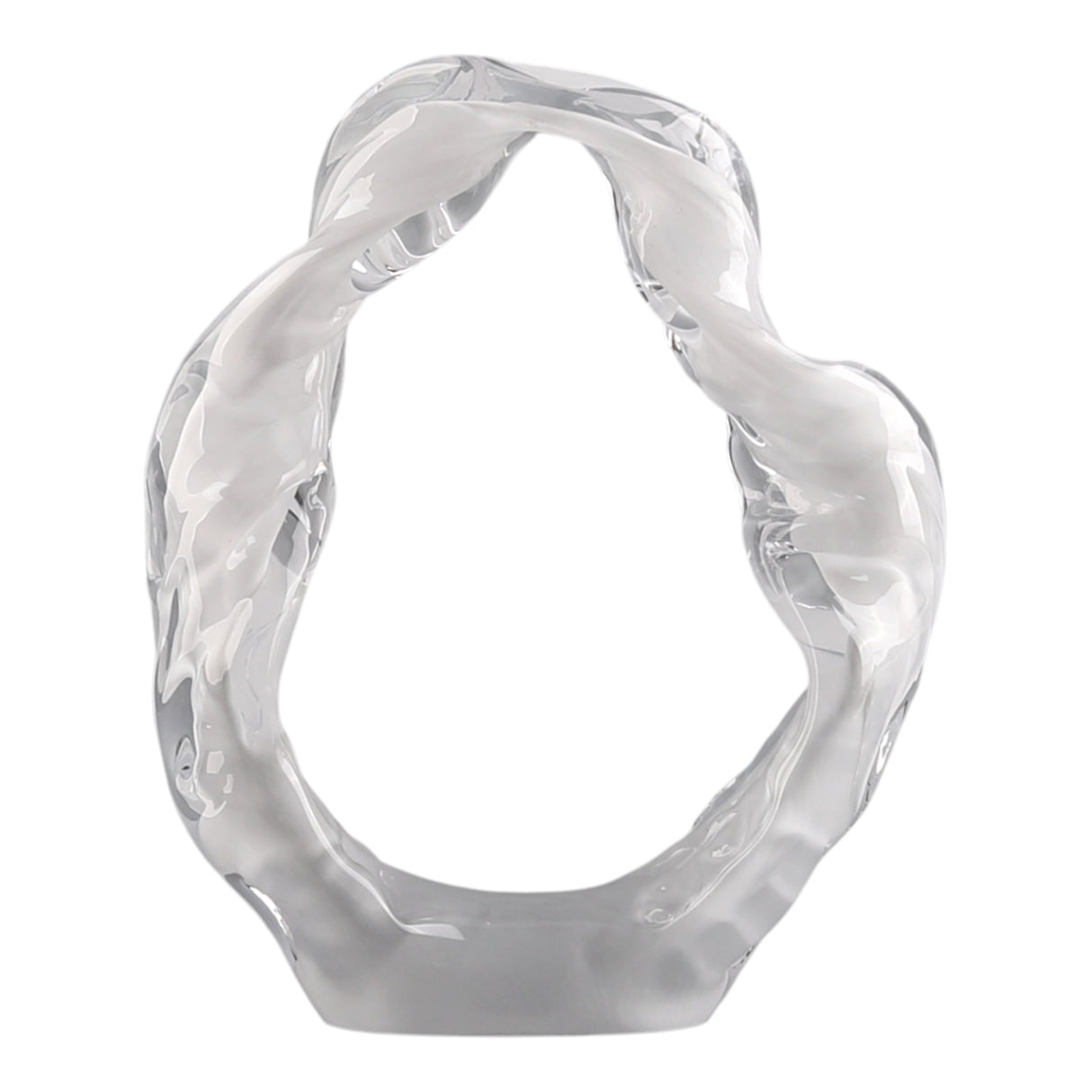 10" Sidon Small White Glass Sculpture