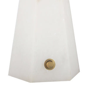 26" Laurel Alabaster Table Lamp, White