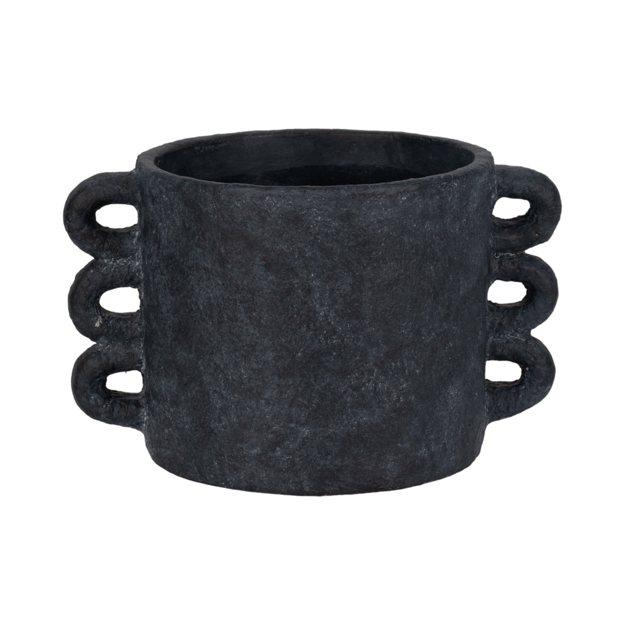 13" Arch Handle Planter, Black