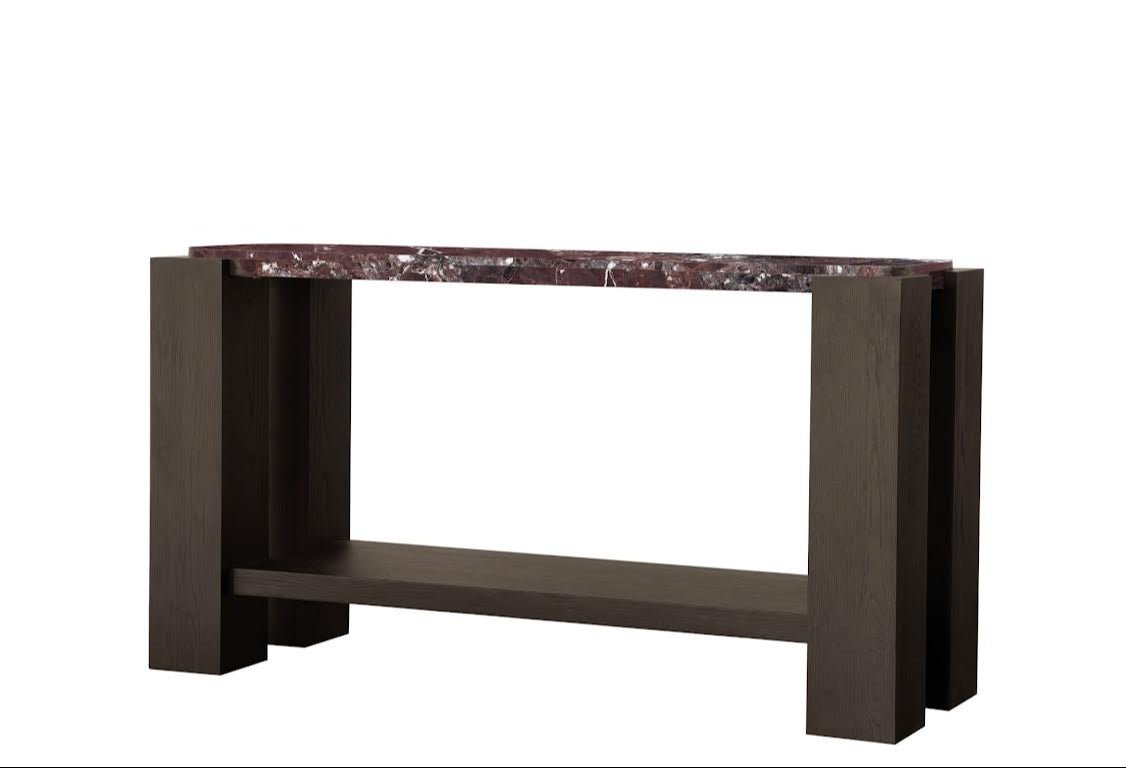 Calla Console table - Red Marble
