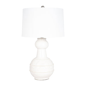 Ceramic 28" Bottle Table Lamp, White