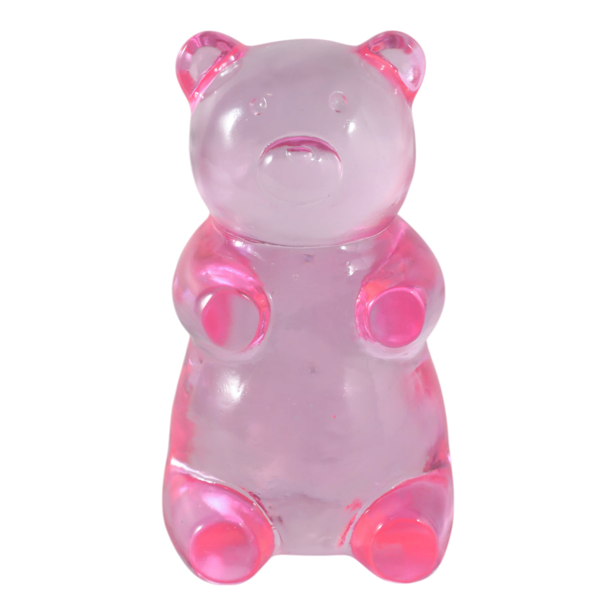7x4" Transparent Resin Gummy Bear, Pink