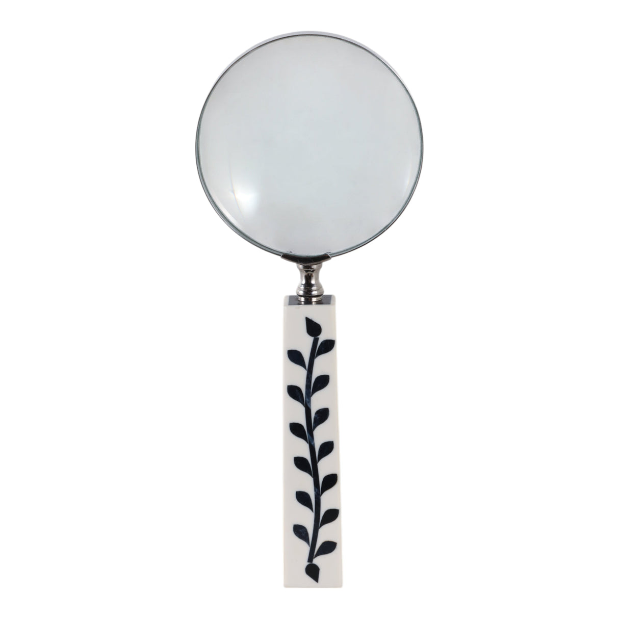 10x4" Vines Handle Magnifying Glass, White/blue