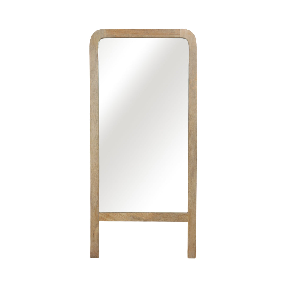 60x28 Leaner Footed Mirror, Natural