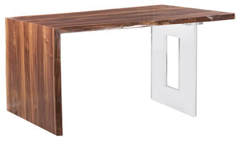Crotch Cut Walnut 54" Waterfall Desk