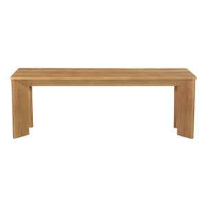 Angle Oak Dining Bench Small