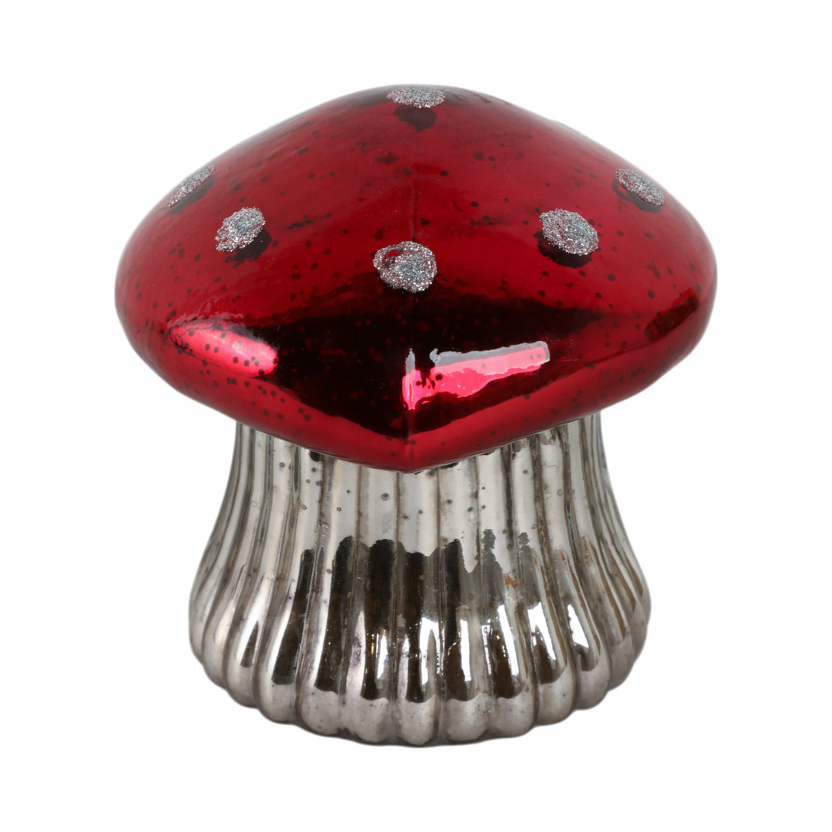 6" 12 Oz Cinnamon Mushroom Candle, Red