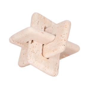 7" Travertine Squared Knot, Tan