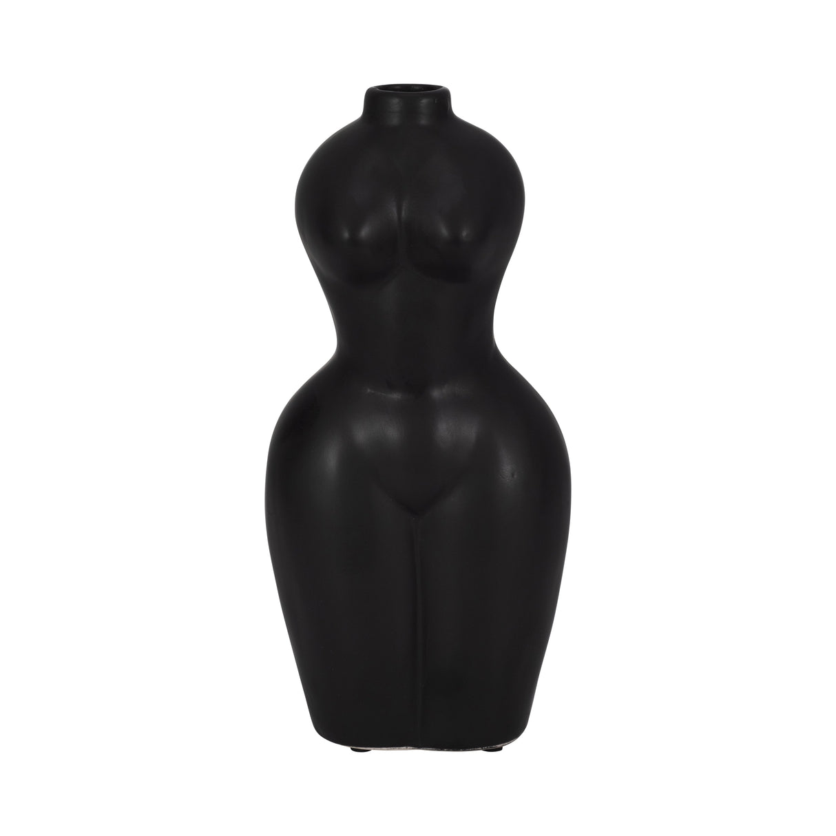 DOL, 12"H TORSO VASE, BLACK