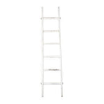 WOODEN , DECORATIVE 76" LADDER, WHITE