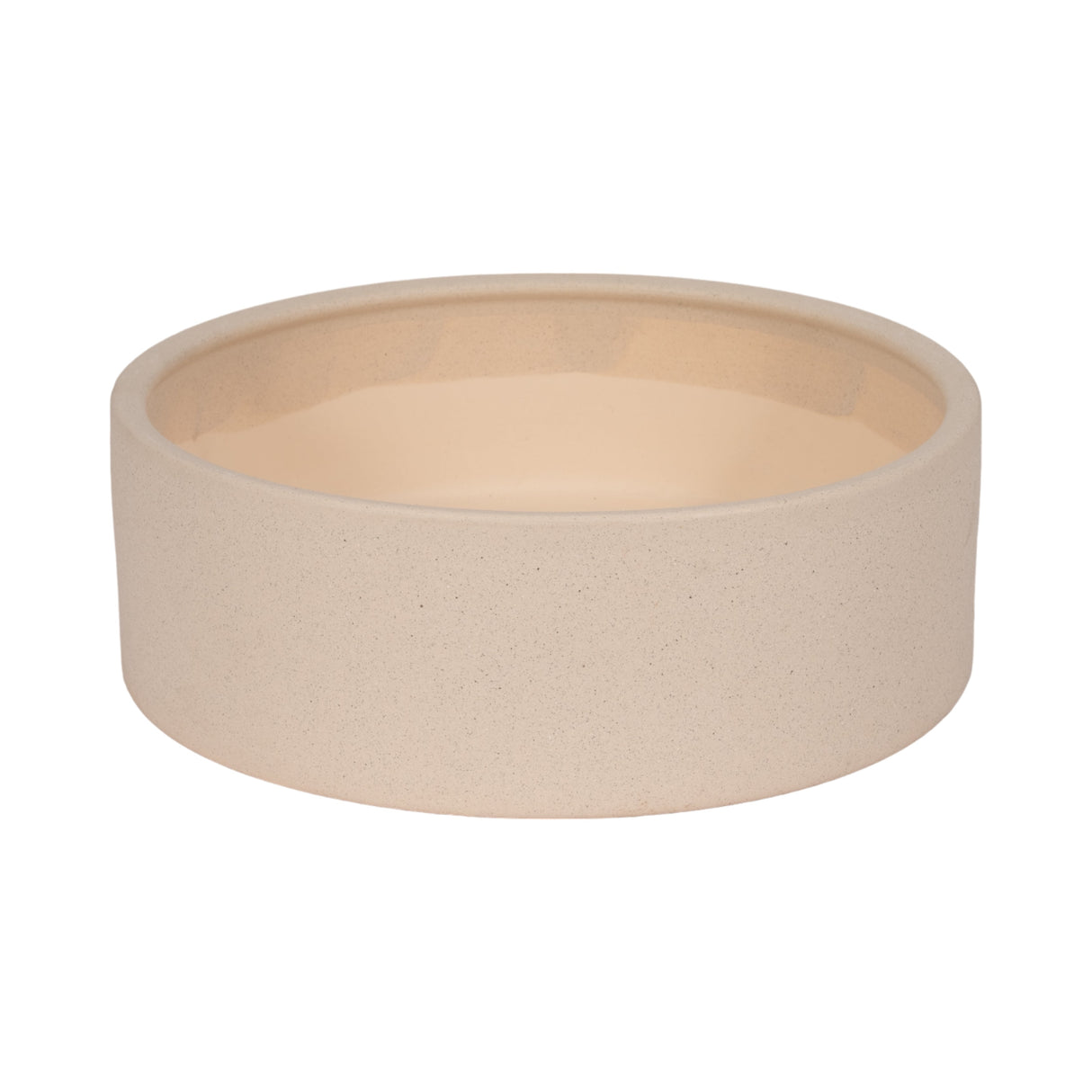 13" Sandy Round Bowl Planter, Ivory