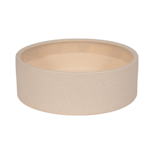 13" Sandy Round Bowl Planter, Ivory