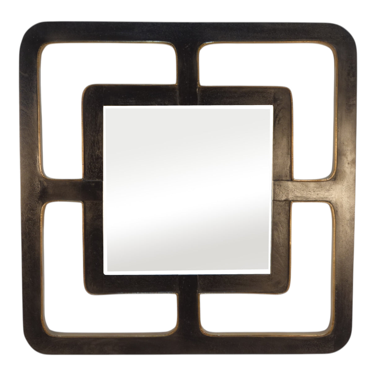 40" Clermont Wood Wall Mirror, White Wash