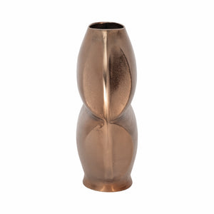 11" Byram, Metal Slit Vase, Champagne