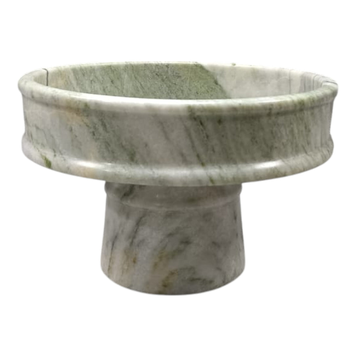 Rimmon Green Marble Pedestal Bowl