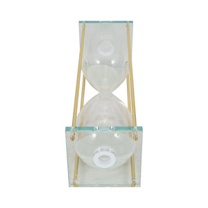 24" Reynolds Medium White & Gold Hourglass