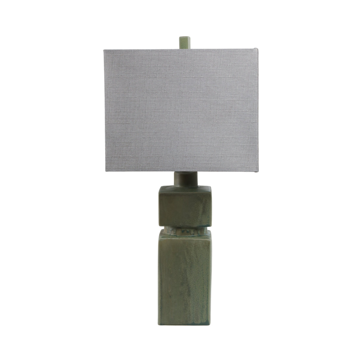 14x29" Reactive Finish Table Lamp, Green