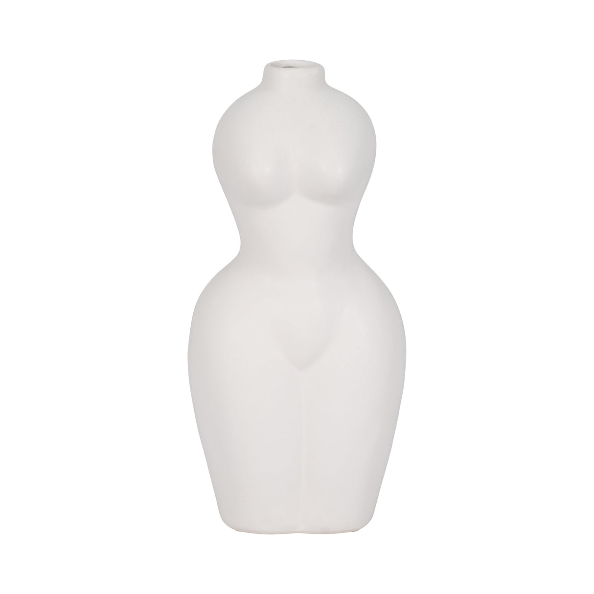 DOL, 12"H TORSO VASE, WHITE