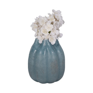 10" Glass Sea Urchin Vase, Blue