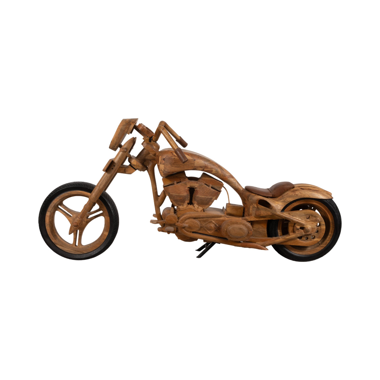 96"WOODEN CHOPPER BIKE, NATURAL