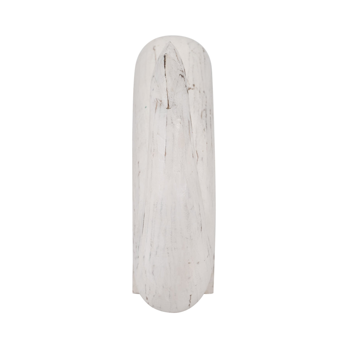 Wood, 15" Tail Up Whale, White