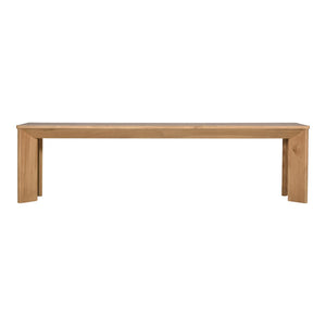 Angle Oak Dining Bench Large