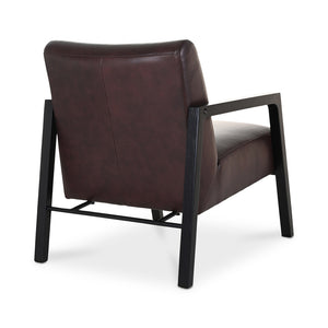 Fox Chair Charred Plum Leather